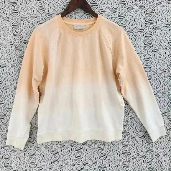 Lucky Brand Cotton Blend Crew neck Two Tone Sweatshirt Women's L - Picture 1 of 9